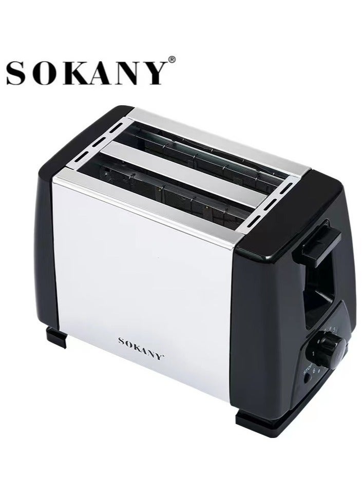 sokany 2-Slice Silver Bread Toaster - Electric Compartment- Sokany - Image 1