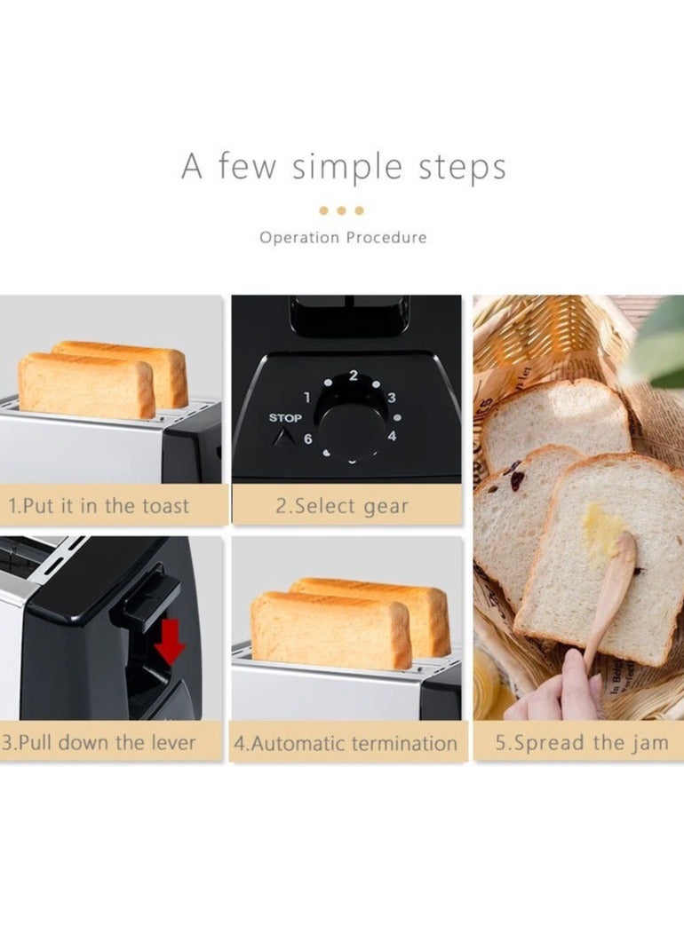 sokany 2-Slice Silver Bread Toaster - Electric Compartment- Sokany - Image 2