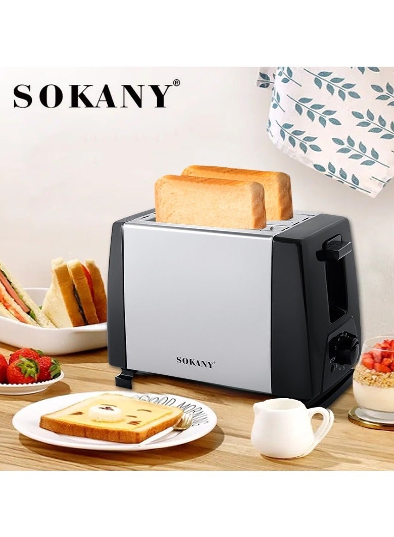 sokany 2-Slice Silver Bread Toaster - Electric Compartment- Sokany - Image 3