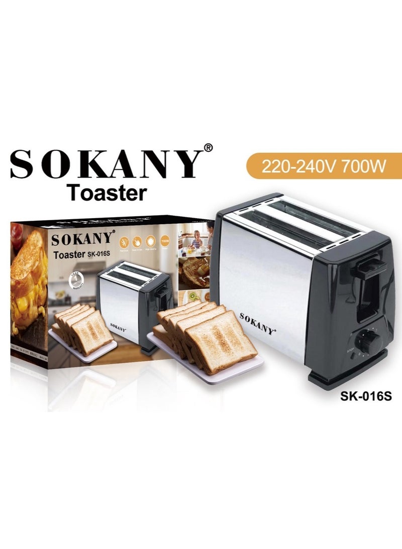 sokany 2-Slice Silver Bread Toaster - Electric Compartment- Sokany - Image 5