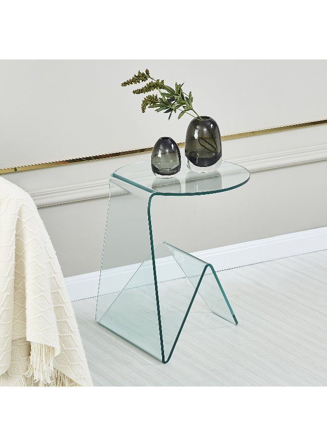 الجدول النهائي الزجاجي الحديث الأنيق والجدول الجانبي: المساحة - توفير العجائب لمنزلك - Image 2