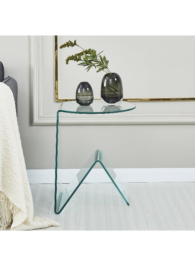 الجدول النهائي الزجاجي الحديث الأنيق والجدول الجانبي: المساحة - توفير العجائب لمنزلك - Image 3