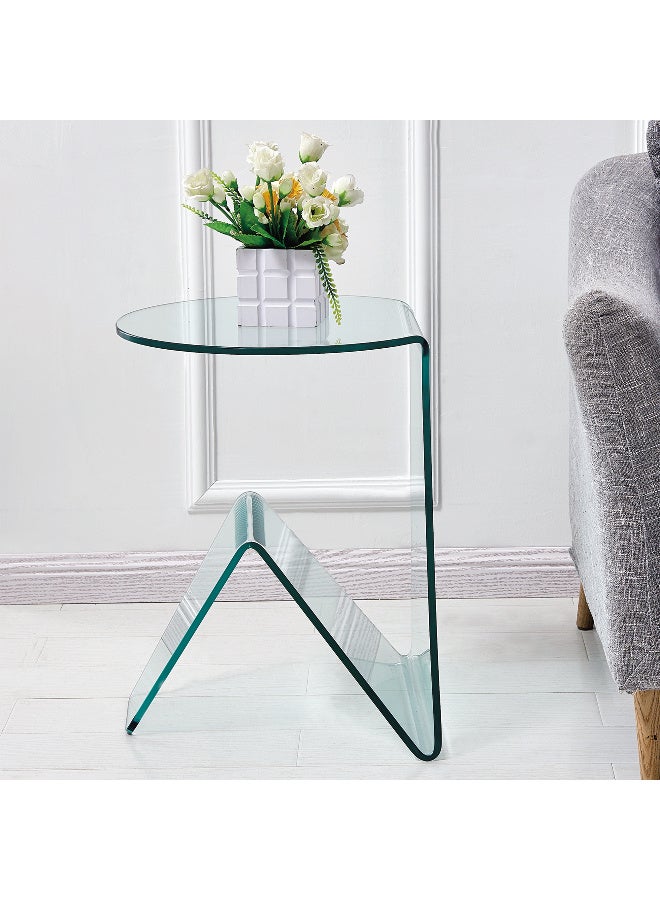 الجدول النهائي الزجاجي الحديث الأنيق والجدول الجانبي: المساحة - توفير العجائب لمنزلك - Image 5