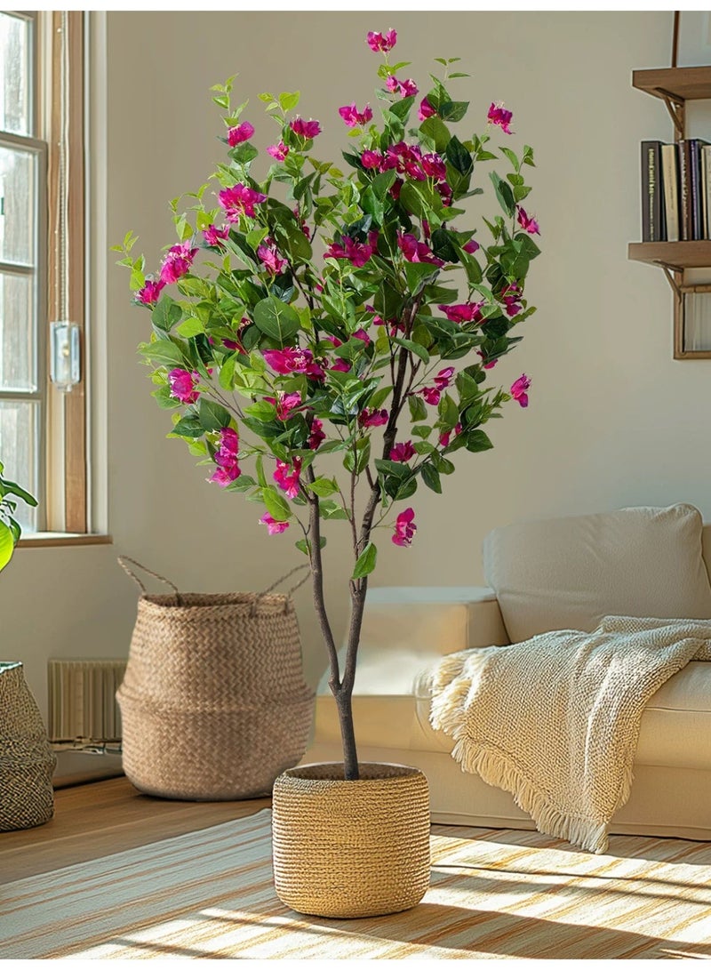 High end simulation  plant Bougainvillea spectabilis Willd 160cm indoor living room potted plant biomimetic artificial flower tree plant artificial tree decoration floor ornament - Image 2