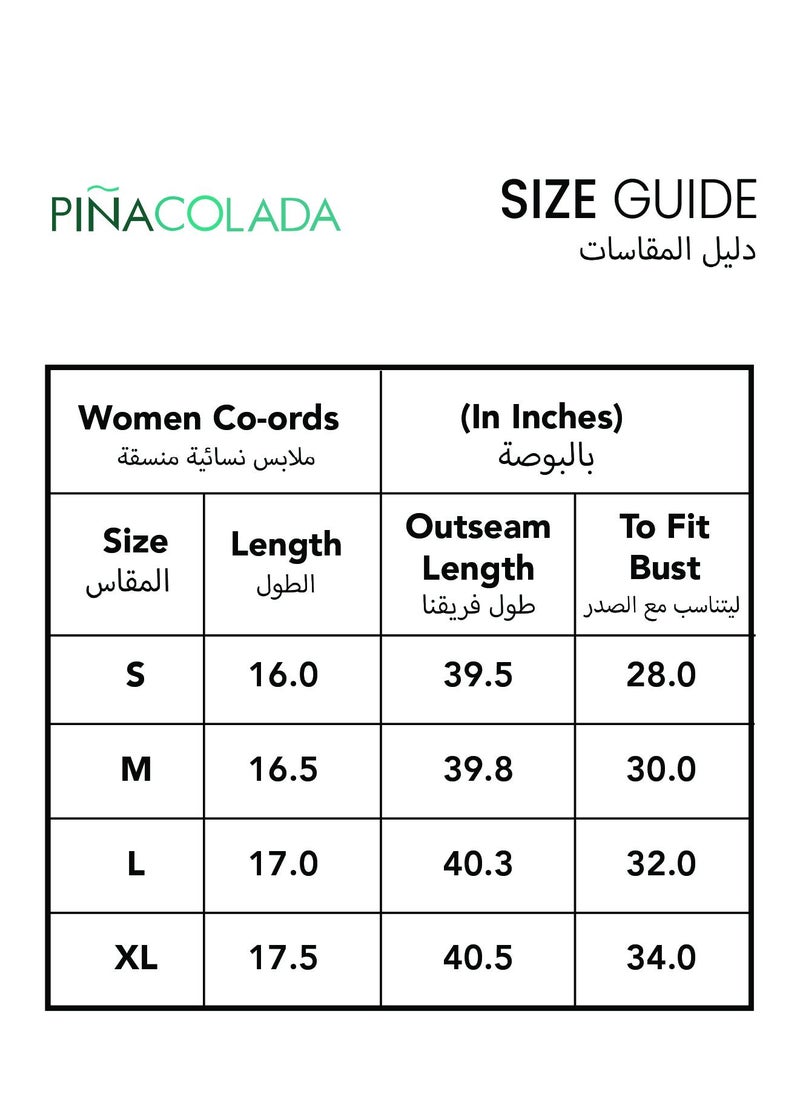 PINACOLADA - Women's Midnight Black Ruffle Co-Ord Set - Image 1