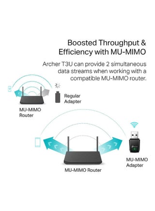 محول USB آرتشر T3U اللاسلكي ثنائي النطاق بمعيار AC1300، وهو محول شبكة/ دونجل واي فاي لأجهزة الكمبيوتر المكتبي وأجهزة اللابتوب بتصميم صغير، كما أنه مزود بنظام USB 3.0 لسرعة أكبر بعشر مرات، ومتوافق مع أنظمة ويندوز XP/ 7/ 8/ 8.1 ونظامي ماك ولينوكس أسود/ فضي/أخضر - view 3