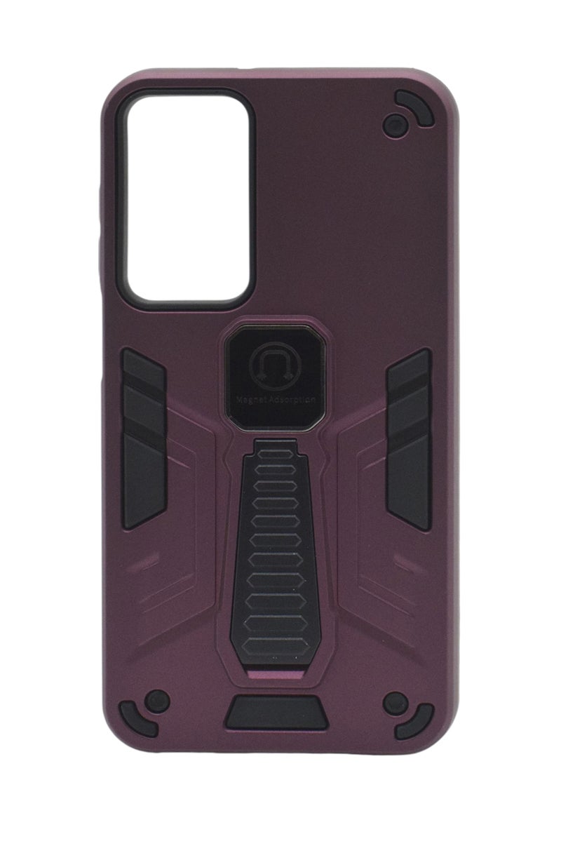 Hard Silicone Shockproof Back Cover Case with Kickstand For Samsung Galaxy A16 - Burgundy - Image 1