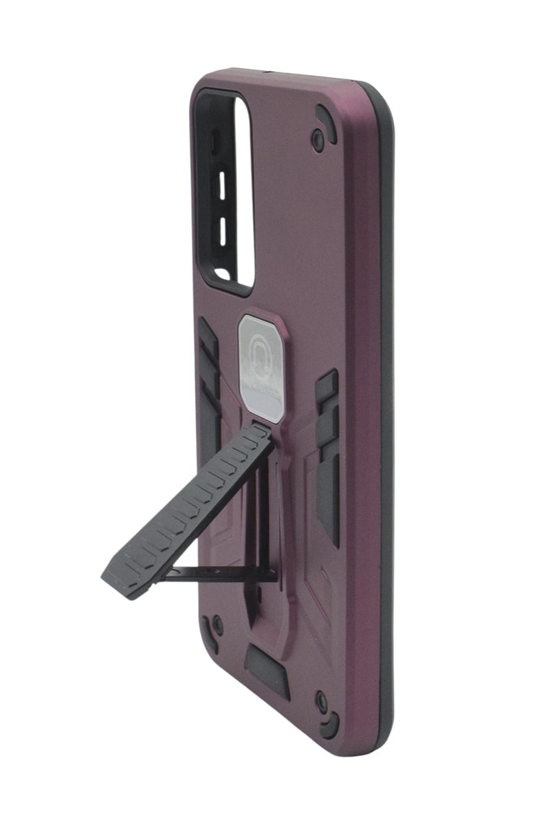 Hard Silicone Shockproof Back Cover Case with Kickstand For Samsung Galaxy A16 - Burgundy - Image 2