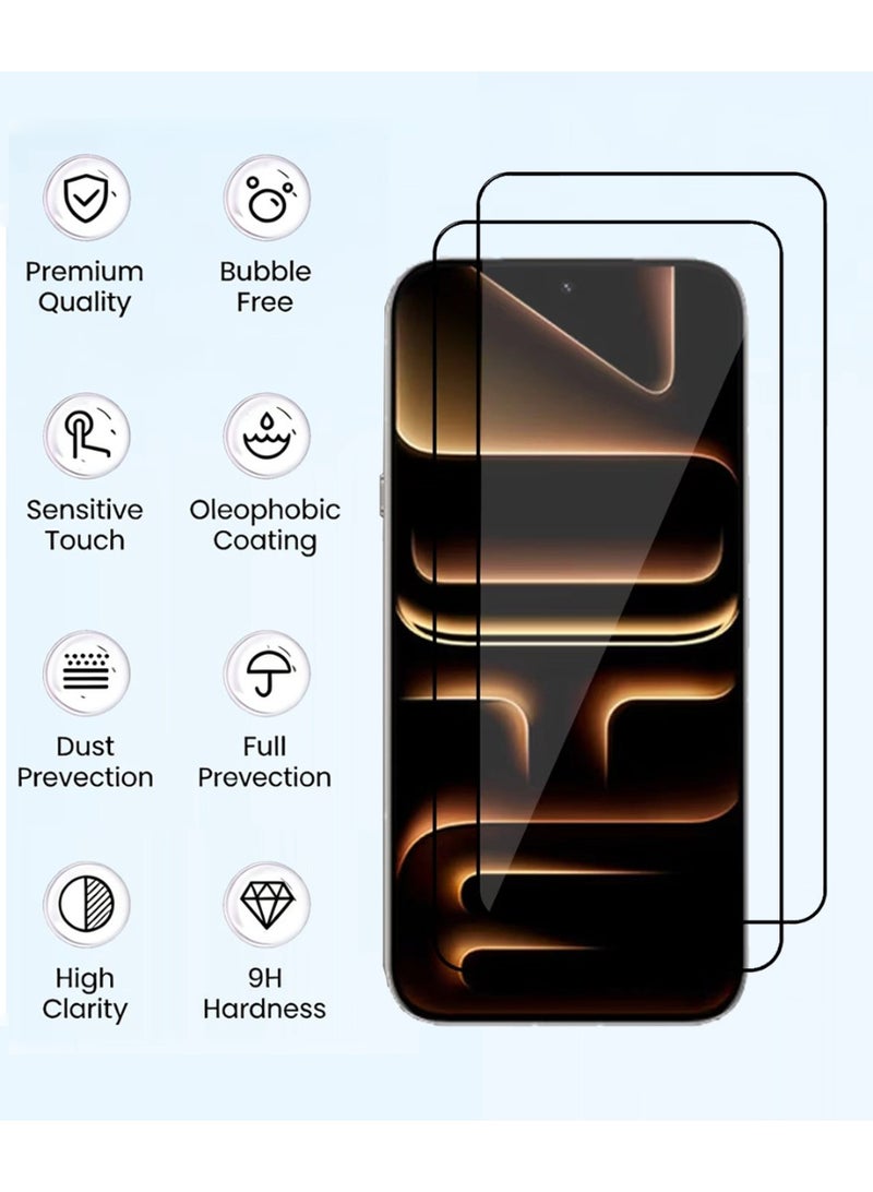 Yunpy [2+1 Packs] for Infinix Note 60 Tempered Glass Screen Protector with Camera Lens Film, Including 2 Pack Front Glass and 1 Pack Camera Lens Film, 9H Hardness HD Clear Anti-Scratch Anti-Fingerprint Bubble-Free Case Friendly Screen Protector - Image 3