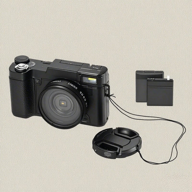 CD-R2 2.7K Full HD 30MP Digital Video Camera Cam Camcorder 3.0 Inch Rotatable Screen 4X Digital Zoom with Flash 2pcs Batteries - Image 2