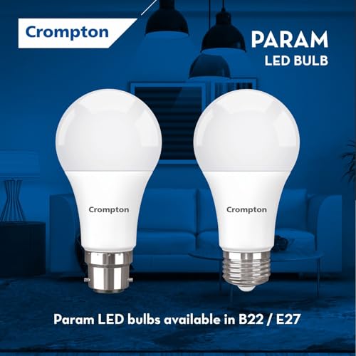 Crompton Param LED Bulb | 12W | Cool Day Light | B22 Base | 180 Degree Coverage | 4kV Surge Protection | 440V High Voltage Protection | Pack of 8 - Image 4