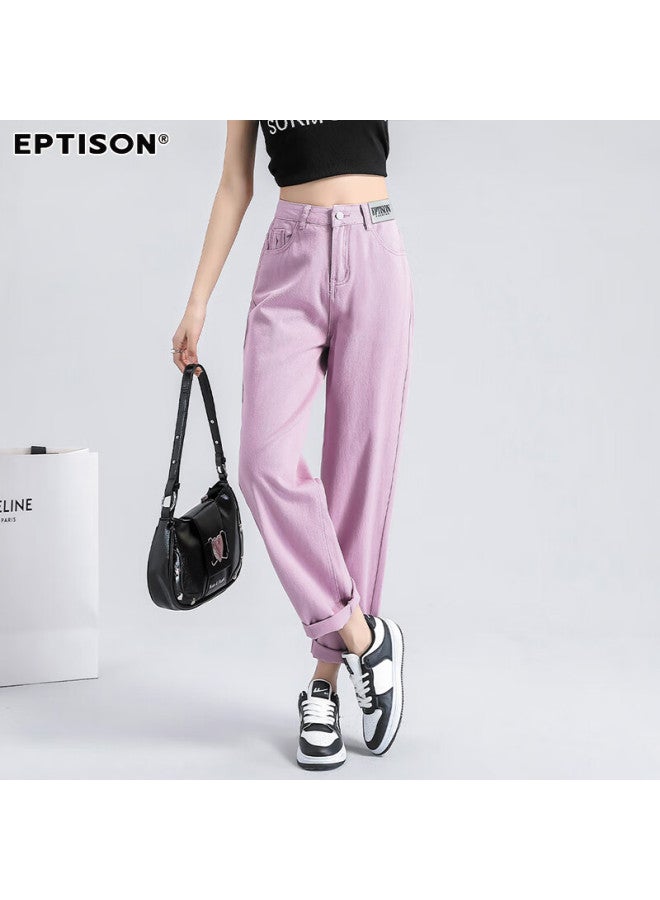 EPTISON Yipin Tiancheng High Waist Jeans Women Spring/Summer Season High-Waisted Slimming Loose-Fit All-Match Wide-Leg Cropped Trousers For Petite Women - Image 2