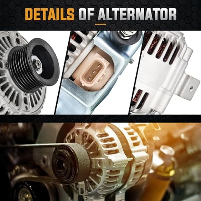 ILONPA Alternator Replacement Compatible with 2002-2003 Toyota Camry, 2001-2005 Toyota RAV4, 2002-2003 Toyota Solara Replace AND0274, 102211-2120, 400-52105, 27060-0H010 - Image 3