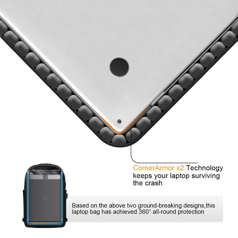 Tzowla Travel Laptop Backpack Water Resistant Anti-Theft Bag with USB Charging Port and Lock 15.6 Inch Computer Business Backpacks for Women Men Work College Gift,Casual Daypack - Image 4