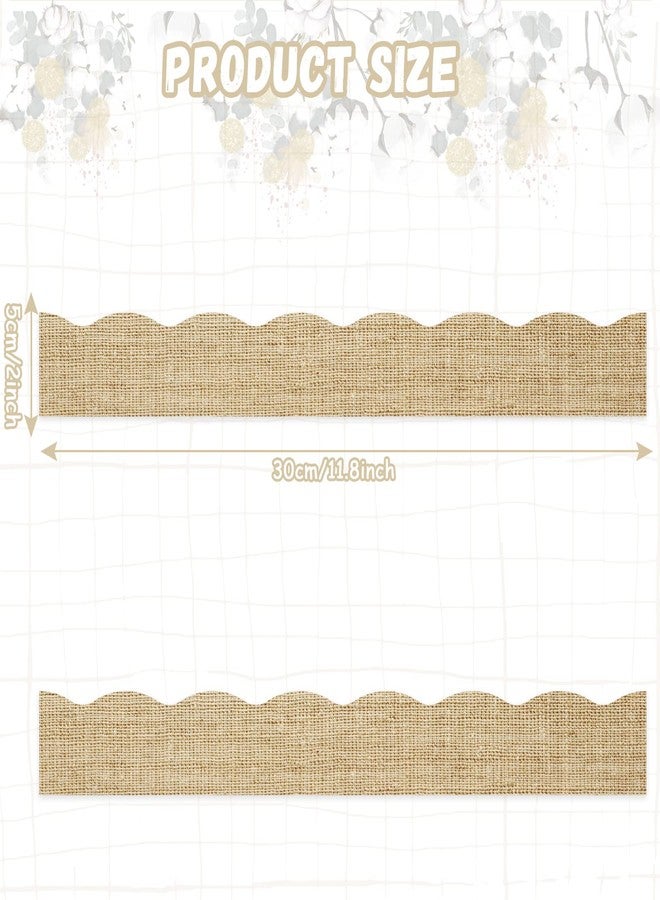 Tevxj 12 Piece Magnetic Burlap Bulletin Board Border Classroom Magnetic Border Strips for Teachers Office Chalkboard White Board Decor - Image 2