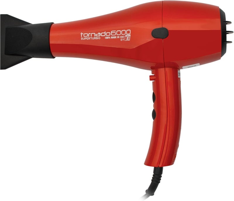 Tecno Dry Techno Elantra Hair Dryer for All Hair Types,2500 watts super turbo 6000 - red - Image 1