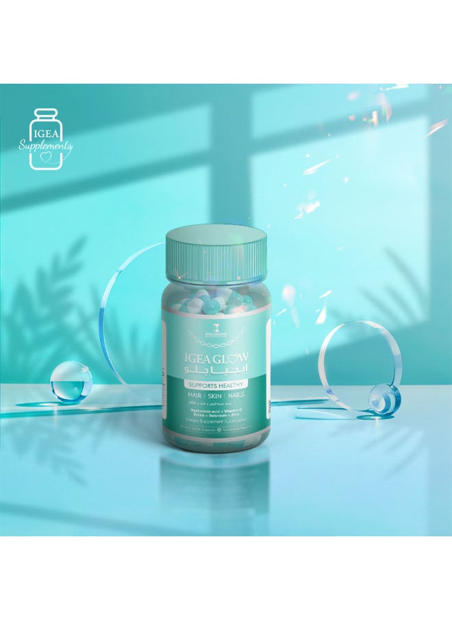 IGEA PHARMA Glow Supports Healthy Hair | Skin | Nails| With Hyaluronic Acid  - Image 4