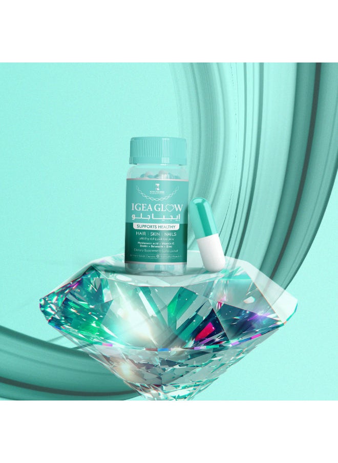 IGEA PHARMA Glow Supports Healthy Hair | Skin | Nails| With Hyaluronic Acid  - Image 2