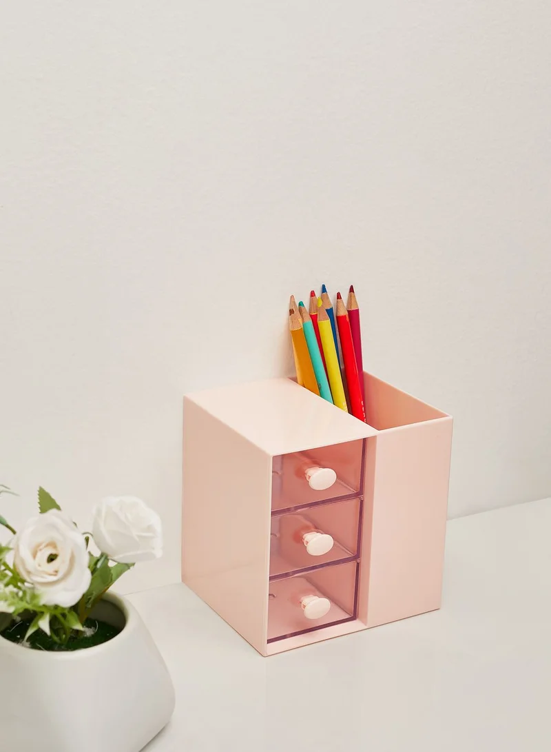 Back to school kit Pink Stationery Storage Holder With Drawers