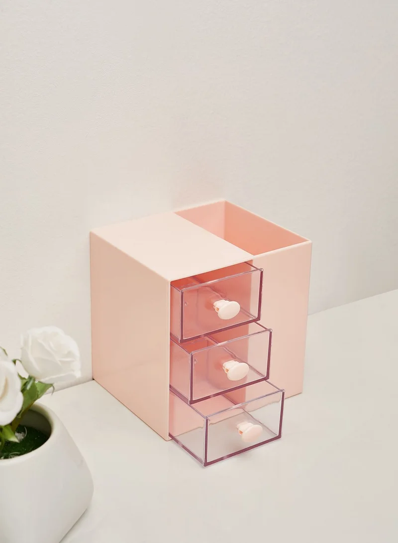 Back to school kit Pink Stationery Storage Holder With Drawers