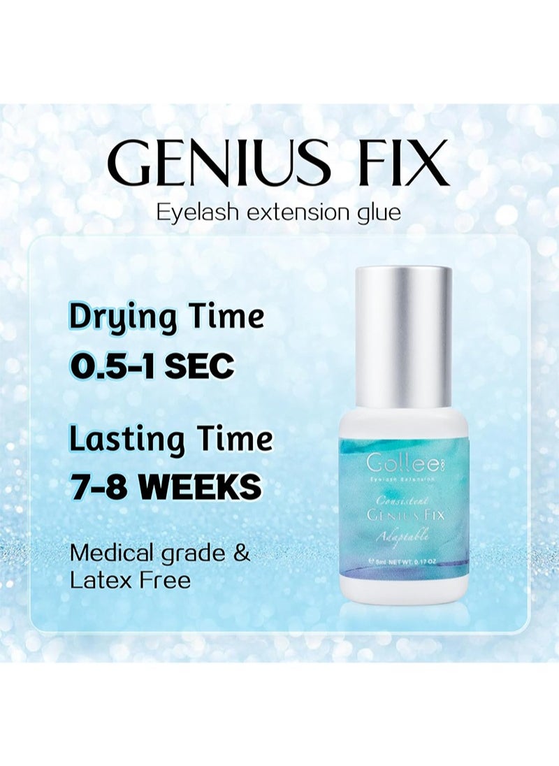 Eyelash Extension Glue Lash Glue for Eyelash Extensions - 5ml 1-2 S Fast Drying/Retention 8 Week Eyelash Adhesive for Eyelash Extensions Professional Salon Supplies