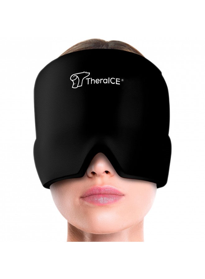 TheraICE Migraine Headache Relief Cap, Hot & Cold Therapy Hat, Migraine Relief Cap, Cool Gel Head Wrap, Headache Cap Ice Pack Mask, Cold Compress Migraine Relief Products Device for Tension & Stress
