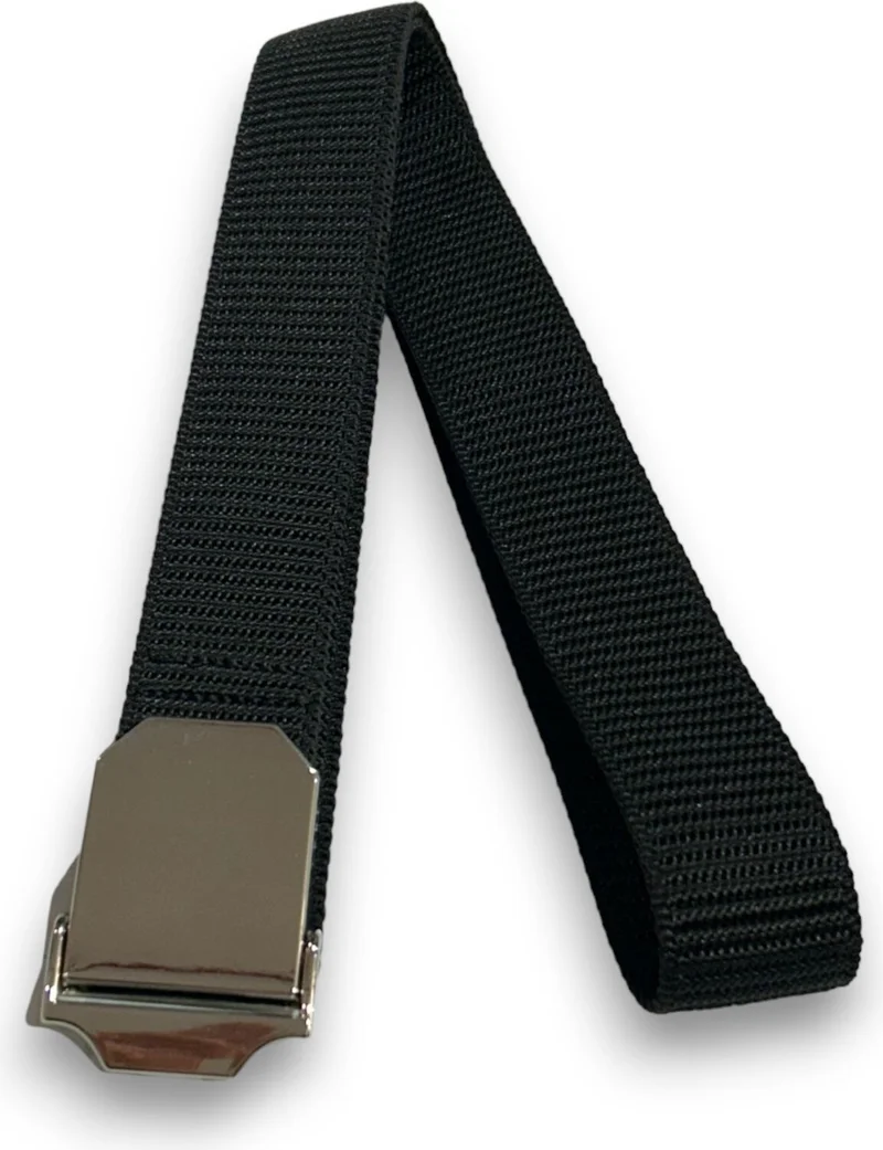 Aksoy Tactical Black Belt with Bandolier Metal Buckle