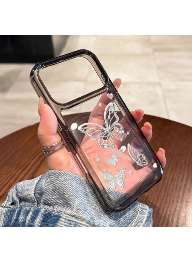 Silver Butterfly Case Suitable For Iphone 17 Pro, Space-themed Case, Simple And Stylish, Apple 17, Beautiful And High-end