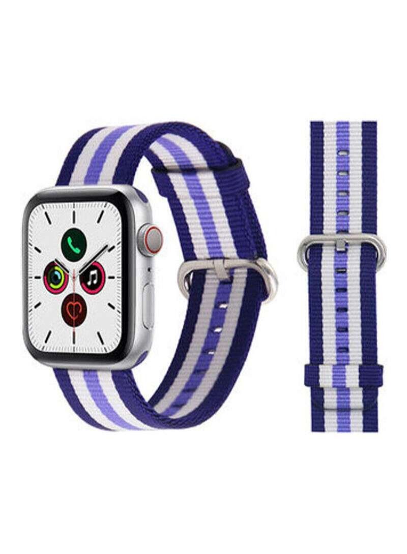 BORTONY Replacement Band For Apple Watch Series 5/4/3/2/1 40/38mm Purple/White/Blue - Image 1