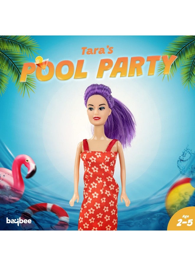 بيبي دمية بايبي فاشون للبنات، مجموعة ألعاب تصفيف الشعر والتلبيس، دمية للبنات مع يدين وأرجل قابلة للطي، دمية للبنات مع ملحقات، مجموعة لعب بيت الدمية للأطفال، هدية رائعة للبنات من سن 3 سنوات فما فوق (ذيل حصان شعر أرجواني) - Image 4