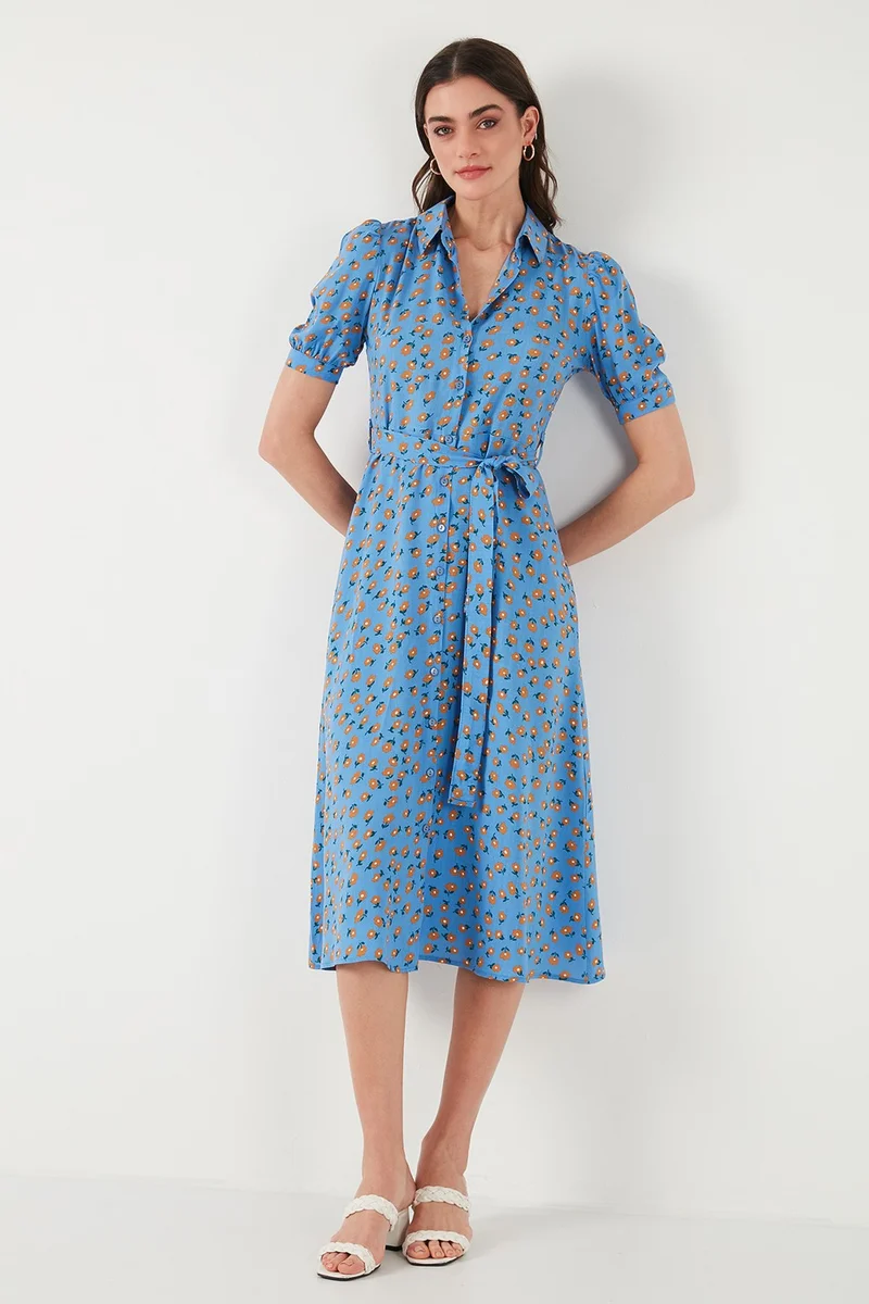 Lela Floral Print Midi Dress