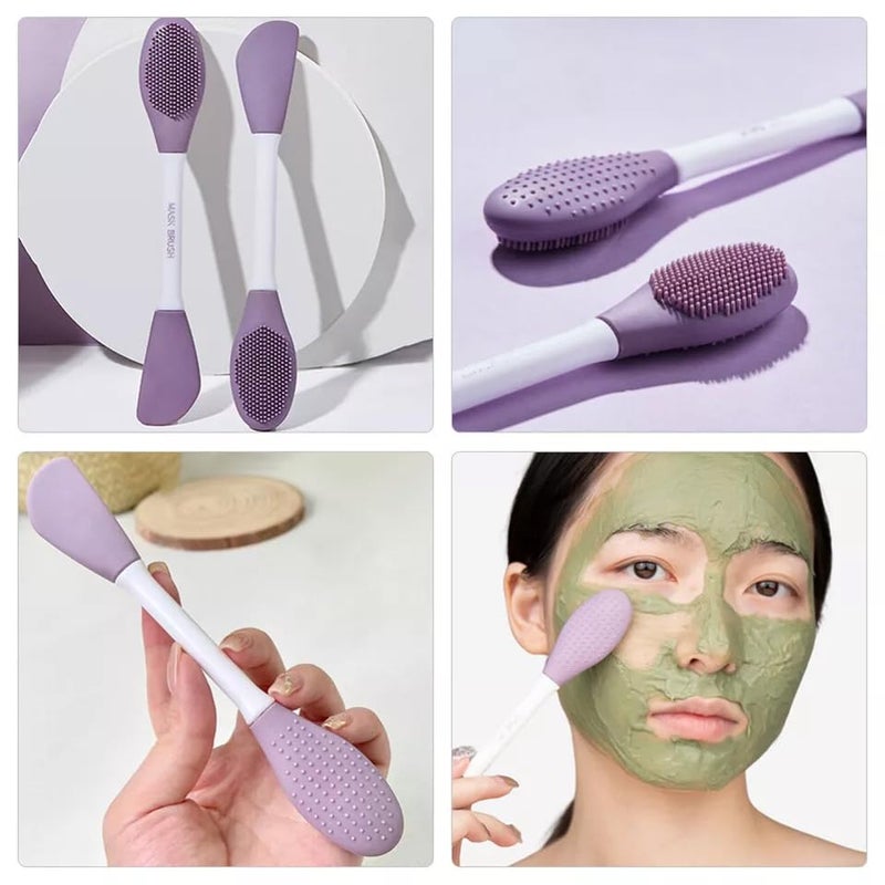 MENOVAS MENOVAS Silicone Facial MaskFace Cream Applicator  Face Masks Skincare Brush Facial Scrubber DoubleHeaded Lotion Spatula Scoop For Makeup Cream Gel Multi - Image 4