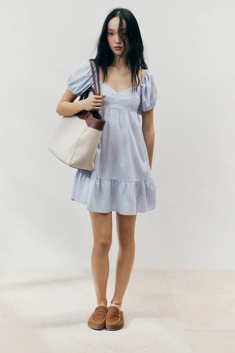 H&M Puff-sleeved dress