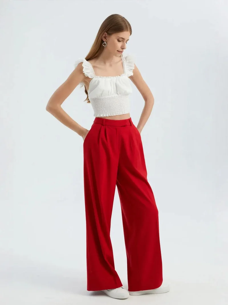 هيكاب بلوزة بدون أكمام مكشكشة