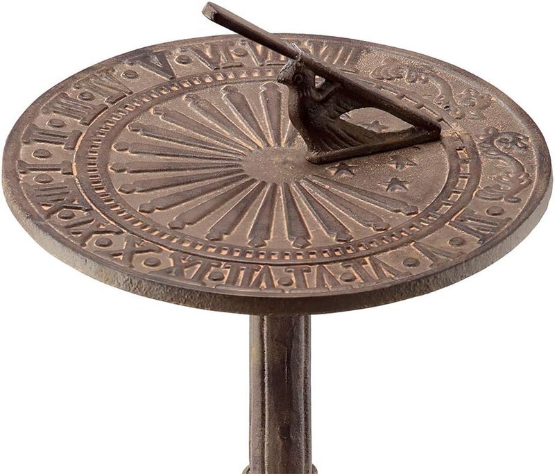 SPI Home Antiqued Sundial on Stand - Image 1