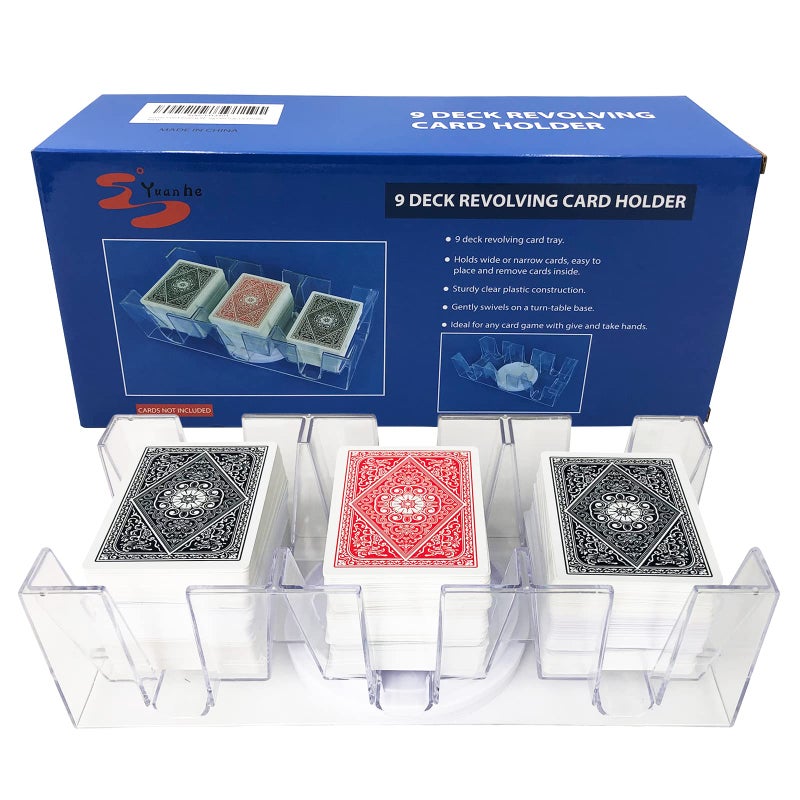 Yuanhe 9 Deck RotatingRevolving Playing Card Tray Card Holder - Image 4