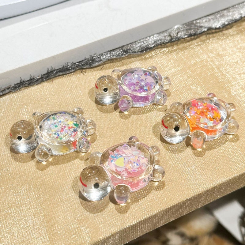 DIY Glitter Turtle Resin Beads for Jewelry Making - Glow in the Dark - Image 4