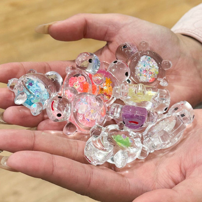 DIY Glitter Turtle Resin Beads for Jewelry Making - Glow in the Dark - Image 3