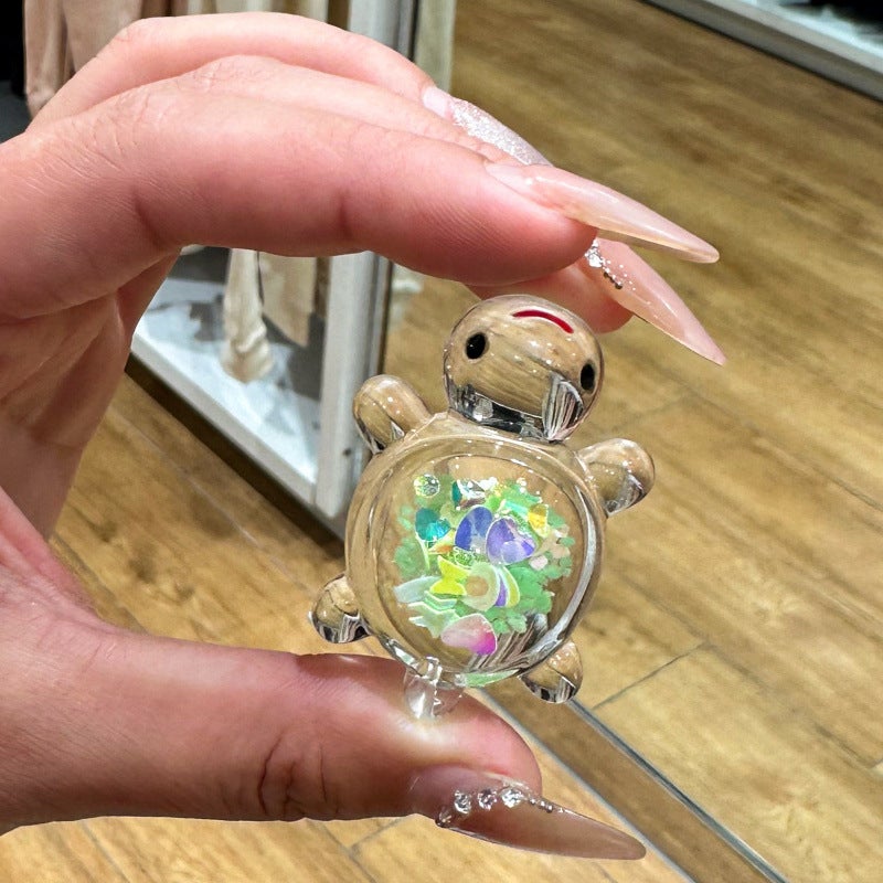 DIY Glitter Turtle Resin Beads for Jewelry Making - Glow in the Dark - Image 2