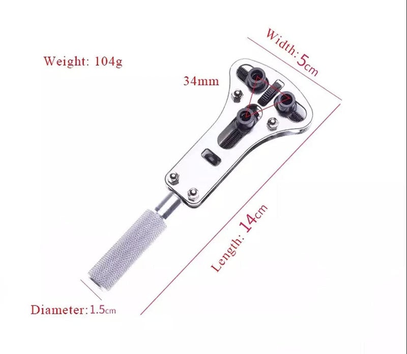 ATAR Wrist Watch Back ‎Case Opener Stainless Steel Small Adjustable Screw Waterproof Watch Back Case Opener Repair Wrench Tool Set 12 Pins (Only for watchmaker) - Image 3
