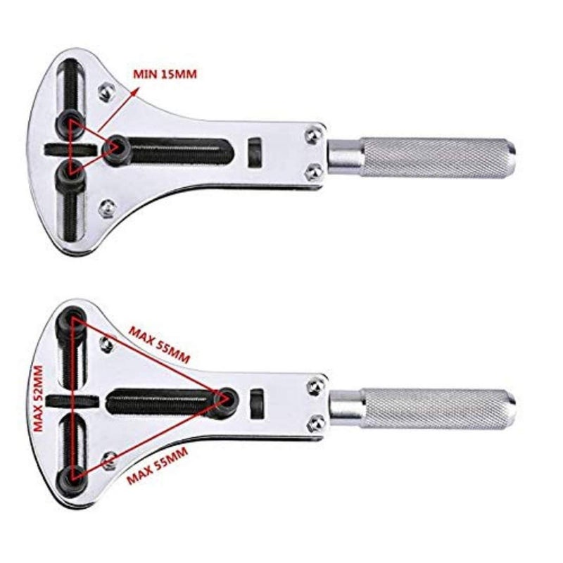 ATAR Wrist Watch Back ‎Case Opener Stainless Steel Small Adjustable Screw Waterproof Watch Back Case Opener Repair Wrench Tool Set 12 Pins (Only for watchmaker) - Image 2