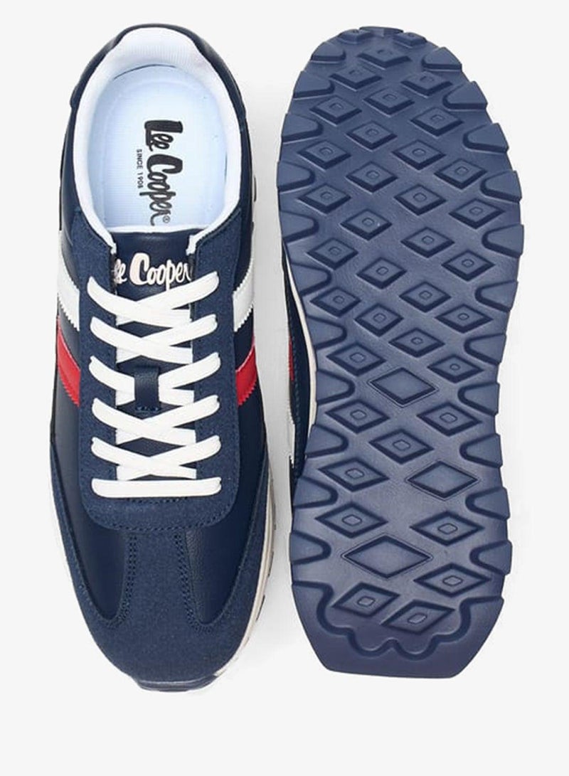 Lee Cooper Mens Panelled Lace-Up Low Ankle Sneakers - Image 4