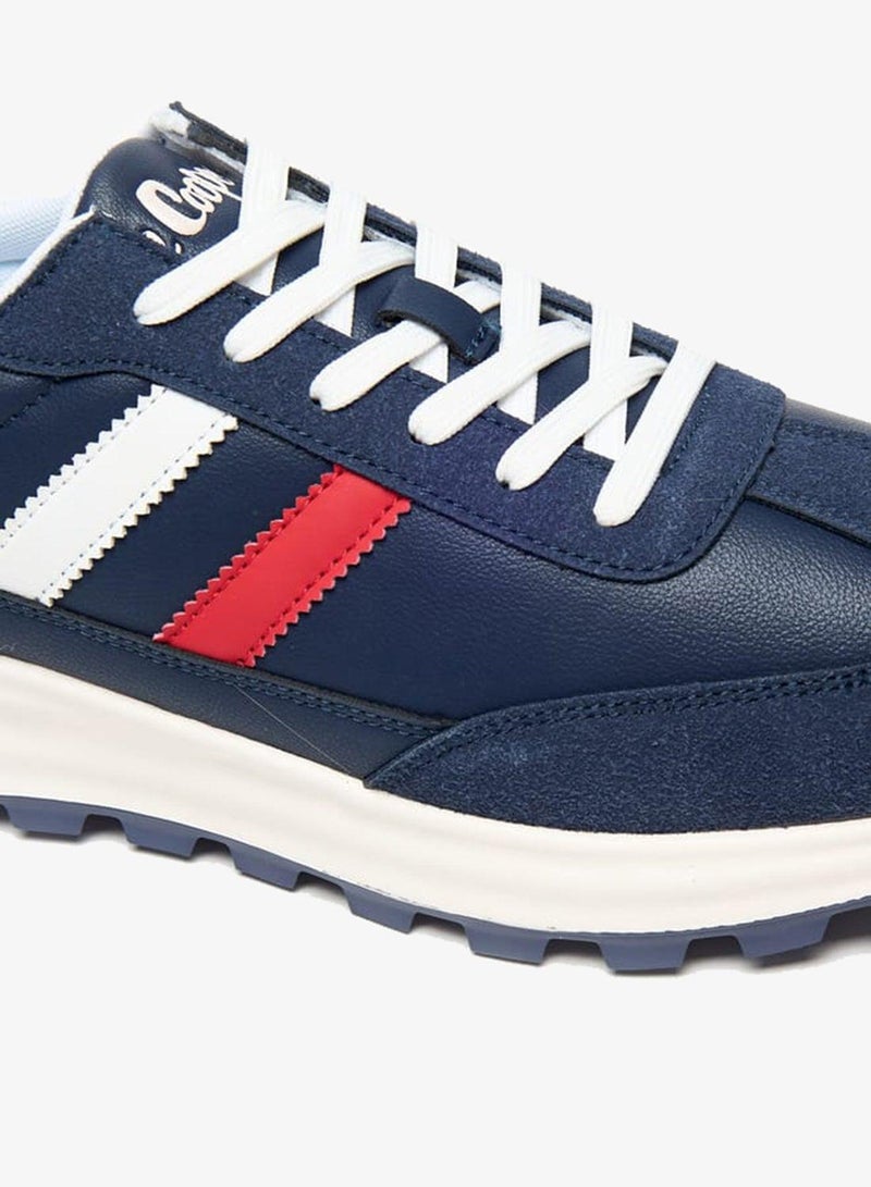 Lee Cooper Mens Panelled Lace-Up Low Ankle Sneakers - Image 5