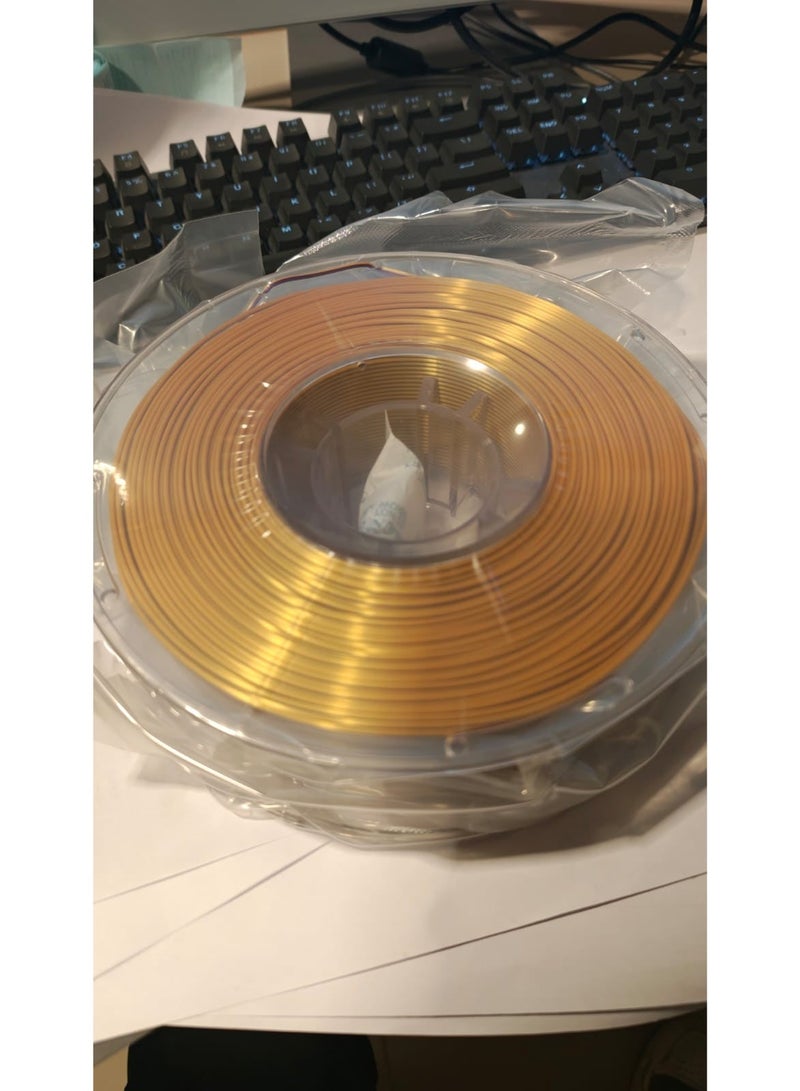 وبوت جي سي سي خيط طباعة ثلاثية الأبعاد PLA حريري ذهبي بنفسجي 1.75 مم 1 كجم، خيط PLA متدرج ثنائي اللون ذهبي بنفسجي، خيط PLA معدني لامع للطباعة ثلاثية الأبعاد FDM، خيط PLA متغير اللون بسطح حريري مع بثق سلس وتشوه منخفض للطباعة الزخرفية للنماذج والمنحوتات والكوسبلاي ومتوافق مع معظم الطابعات ثلاثية الأبعاد - Image 4