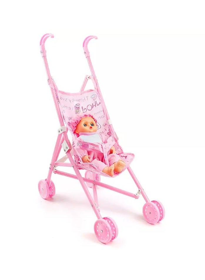 عربة أطفال للعرائس قابلة للطي - Image 2