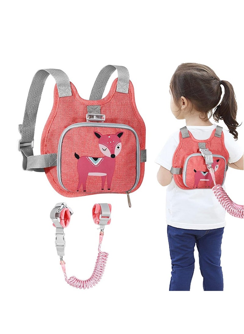 3 in 1 Toddler Harness Leashes + Anti Lost Wrist Link, Kids Harness Children Leash for Girls, Child Anti Lost Leash Baby Cute Harness Belt Strap Hold Kids Close While Walking - Image 1