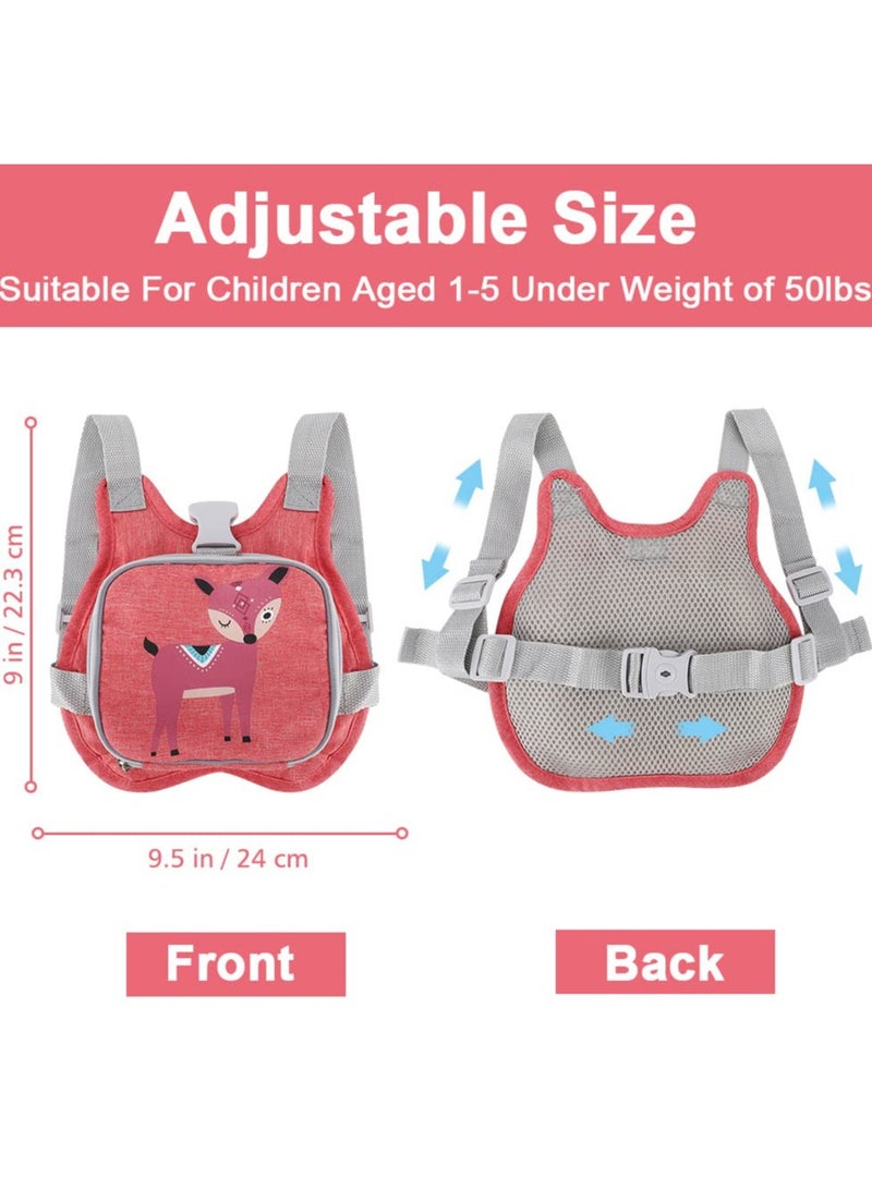 3 in 1 Toddler Harness Leashes + Anti Lost Wrist Link, Kids Harness Children Leash for Girls, Child Anti Lost Leash Baby Cute Harness Belt Strap Hold Kids Close While Walking - Image 2