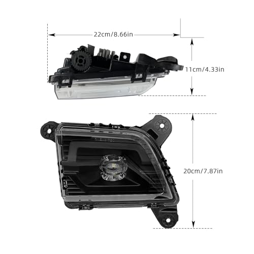 BOXLIGHT LED Fog Light Compatible With 2019 2020 2021 2022 Chevy Silverado 1500,A Pair Of Front Fog Lamps With Clear Lens And Switch & Wiring Kit(Black Housing) - Image 5