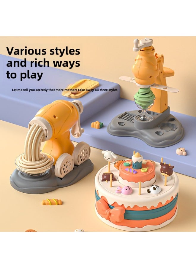 Generic - Plasticine Noodle Machine Toy Color Mud Suit Non-toxic Children's Food Grade Boys And Girls Clay Ultra Light Clay Tools-Color:No Price Increase For Additional Quantities [ice Cream Maker + Ice Cream Set] Comes With 18 Pieces Of Colored Clay - Image 1