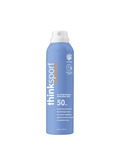 Thinksport Hinksport Spf 50 All Sheer Mineral Sunscreen Spray Waterproof Sport Sunscreen Lotion Safe Natural Zinc Oxide Uva/Uvb Sun Protection 6 Fl Oz  - Image 1